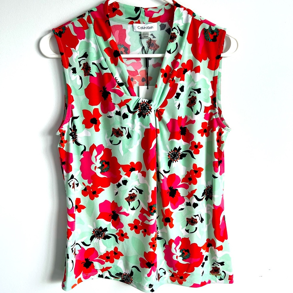 Calvin Klein Sleeveless Floral top size Small